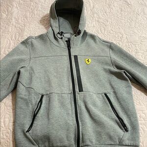 Ferrari Light Gray Hooded Jacket